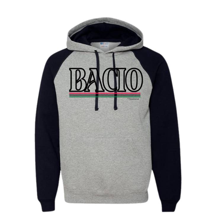 Bacio Men's Raglan Hooded Sweatshirt