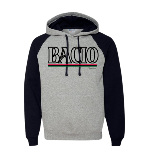 Bacio Men's Raglan Hooded Sweatshirt