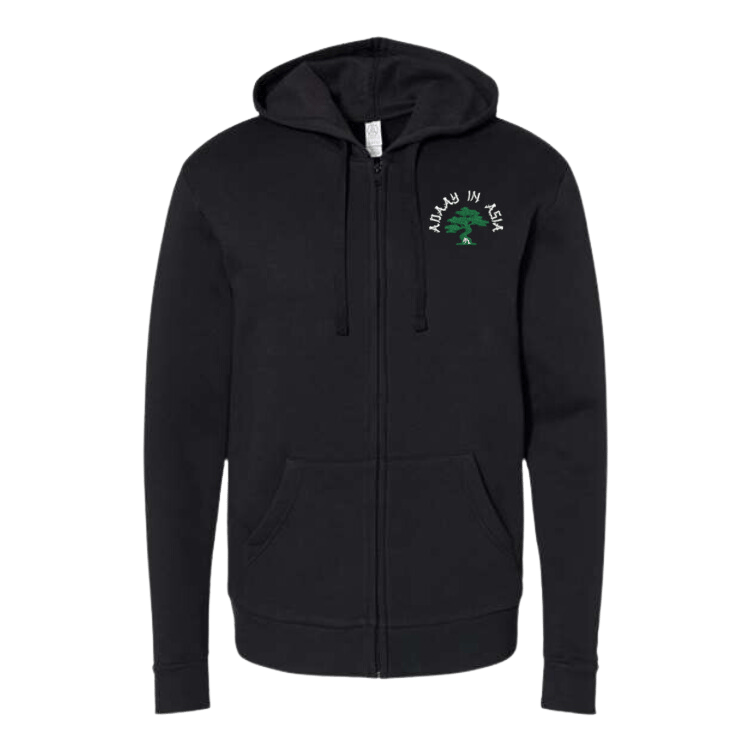 Adaay in Asia Unisex Embroidered Fleece Zip Hoodie