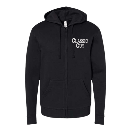 Classic Cut Unisex Embroidered Fleece Zip Hoodie