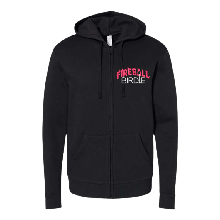 Fireball Birdie Unisex Embroidered Fleece Zip Hoodie