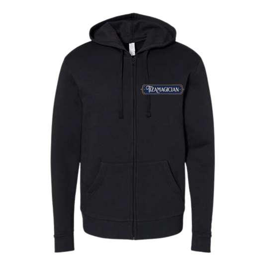 Tizamagician Unisex Embroidered Fleece Zip Hoodie