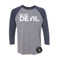 Load image into Gallery viewer, Blue Devil 3/4 Sleeve Raglan T-Shirt
