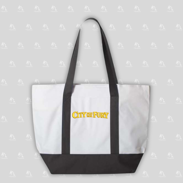 City of Fury Embroidered Tote Bag