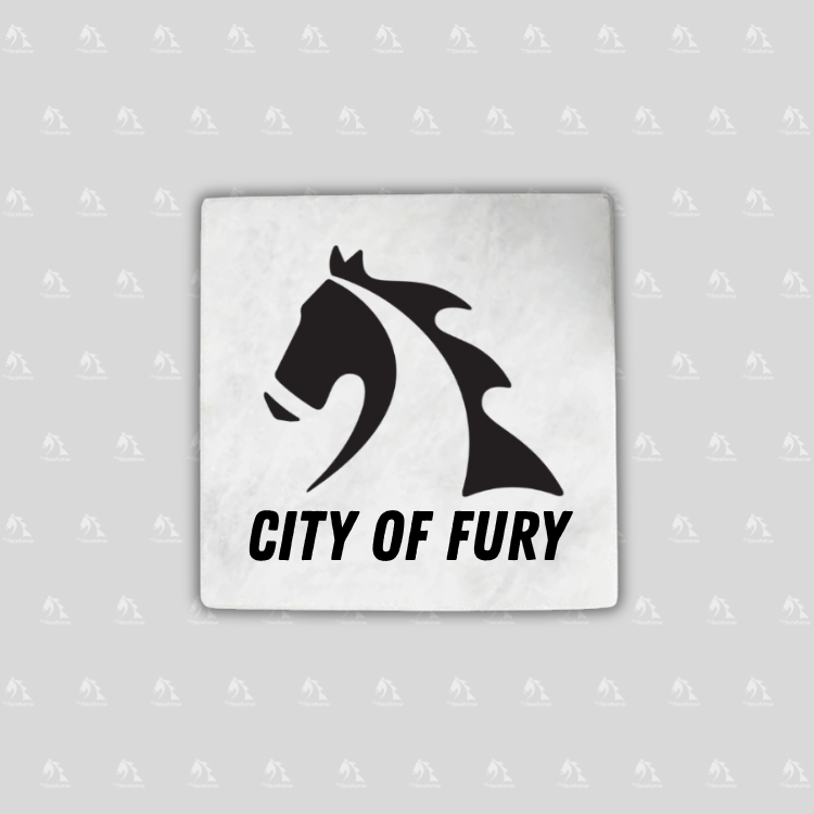City of Fury Marble Coaster w/ Cork Back