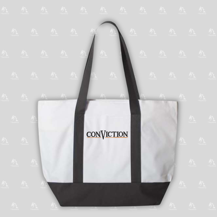 Conviction Embroidered Tote Bag
