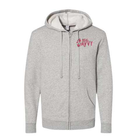 Real Savvy Unisex Embroidered Fleece Zip Hoodie