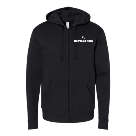 Reputation Unisex Embroidered Fleece Zip Hoodie