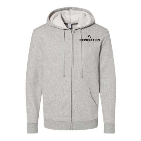 Reputation Unisex Embroidered Fleece Zip Hoodie