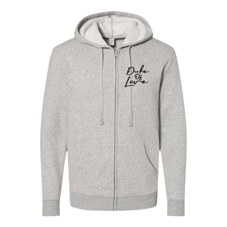 Duke of Love Unisex Embroidered Fleece Zip Hoodie