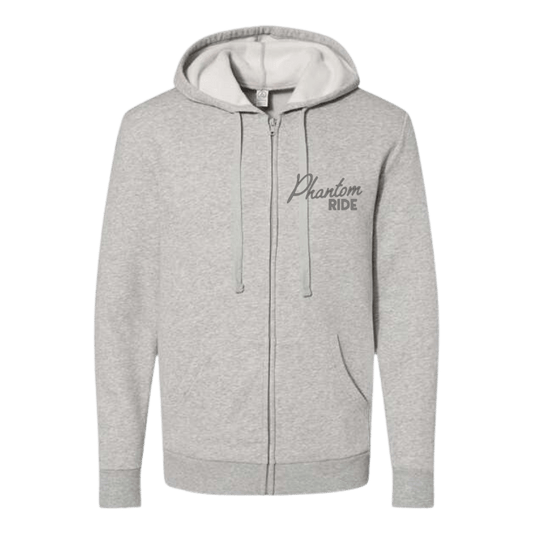 Phantom Ride Unisex Embroidered Fleece Zip Hoodie