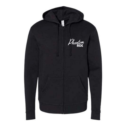 Phantom Ride Unisex Embroidered Fleece Zip Hoodie