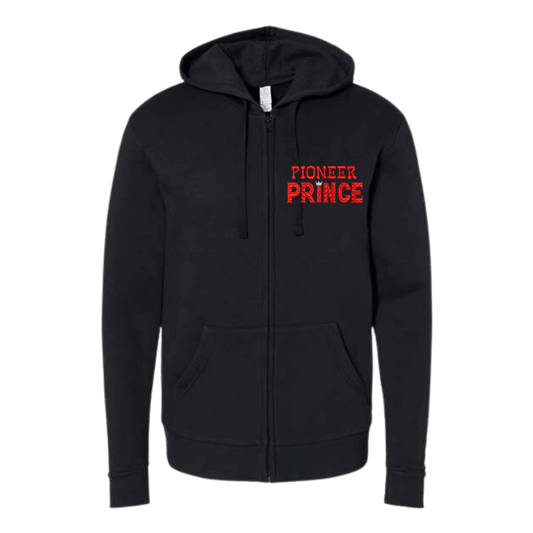 Pioneer Prince Unisex Embroidered Fleece Zip Hoodie