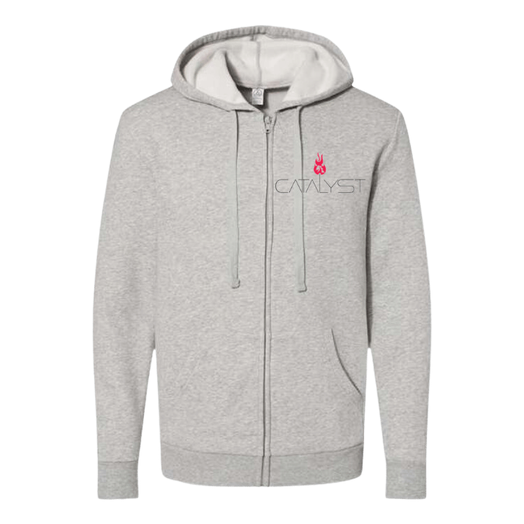 Catalyst Unisex Embroidered Fleece Zip Hoodie