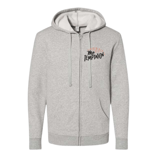 Mo Temptation Unisex Embroidered Fleece Zip Hoodie