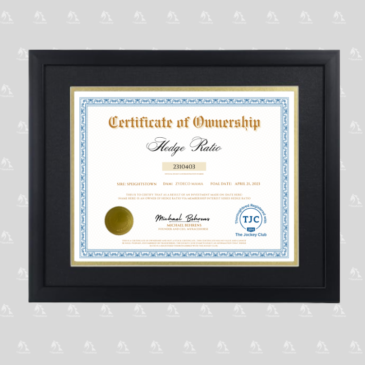 Hedge Ratio Certificate of Ownership