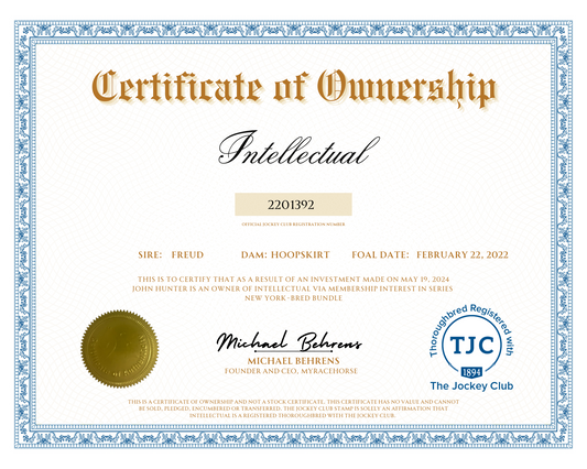 Intellectual Certificate of Ownership