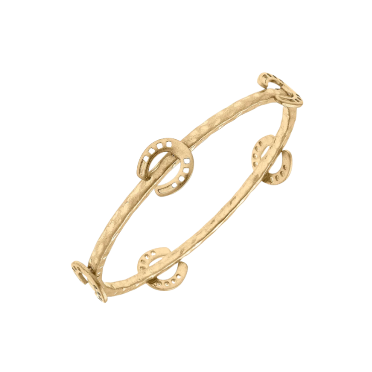 Horseshoe Gold Bangle