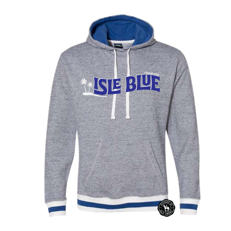 Isle Blue Men's Peppered Fleece Hooded Sweatshirt