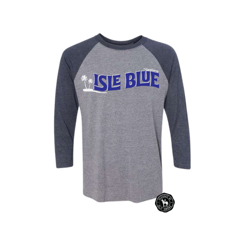 Isle Blue Unisex 3/4 Sleeve Raglan T-Shirt