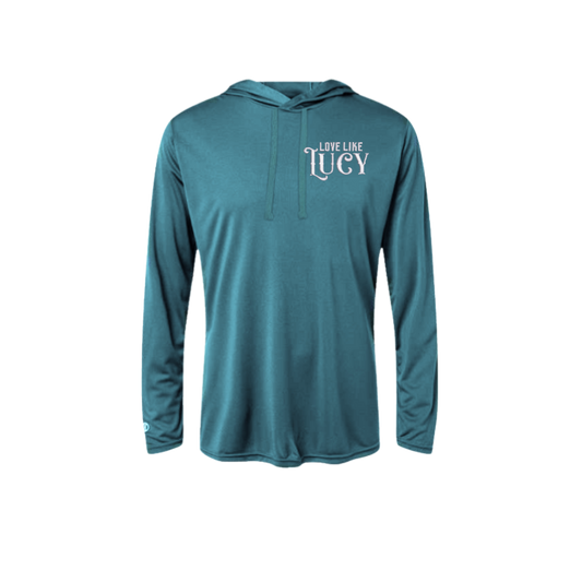 Love Like Lucy Embroidered Women's Hooded Long Sleeve T-Shirt