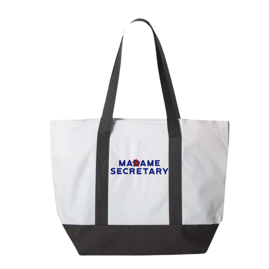 Madame Secretary Embroidered Tote Bag