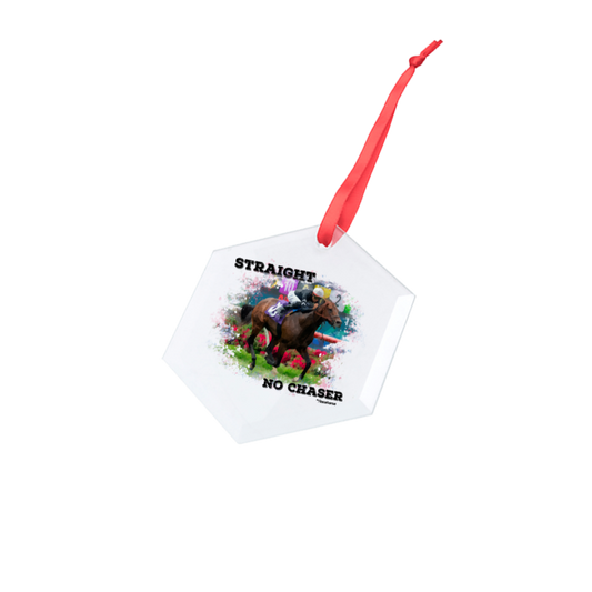 Straight No Chaser Hexagonal Glass Ornament