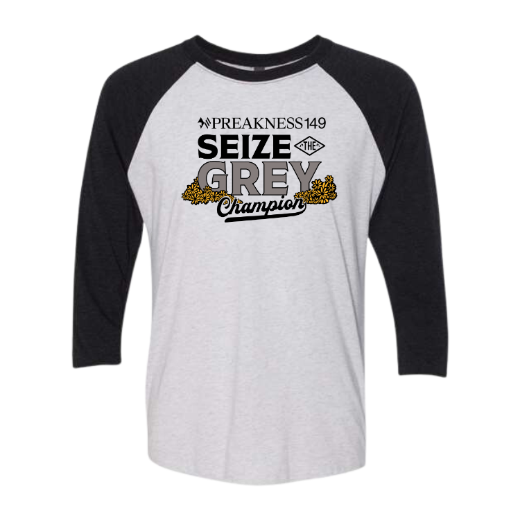 Seize the Grey Official Preakness Unisex 3/4 Sleeve Raglan T-Shirt