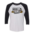 Load image into Gallery viewer, Seize the Grey Official Preakness Unisex 3/4 Sleeve Raglan T-Shirt

