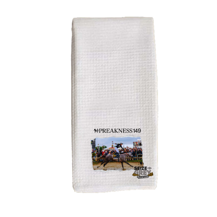 Seize the Grey Official Preakness Tea Towel