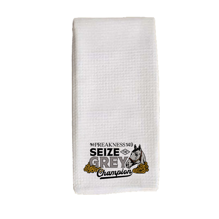 Seize the Grey Official Preakness Tea Towel