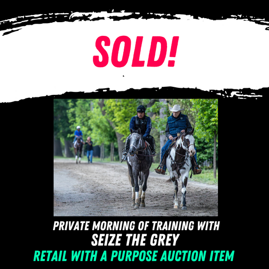 AUCTION ITEM - Morning Training with Preakness Winner Seize the Grey