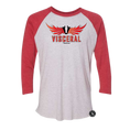 Load image into Gallery viewer, Visceral Unisex 3/4 Sleeve Raglan T-Shirt

