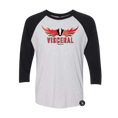 Load image into Gallery viewer, Visceral Unisex 3/4 Sleeve Raglan T-Shirt
