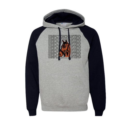 Simply Enchanting Raglan Hooded Sweatshirt