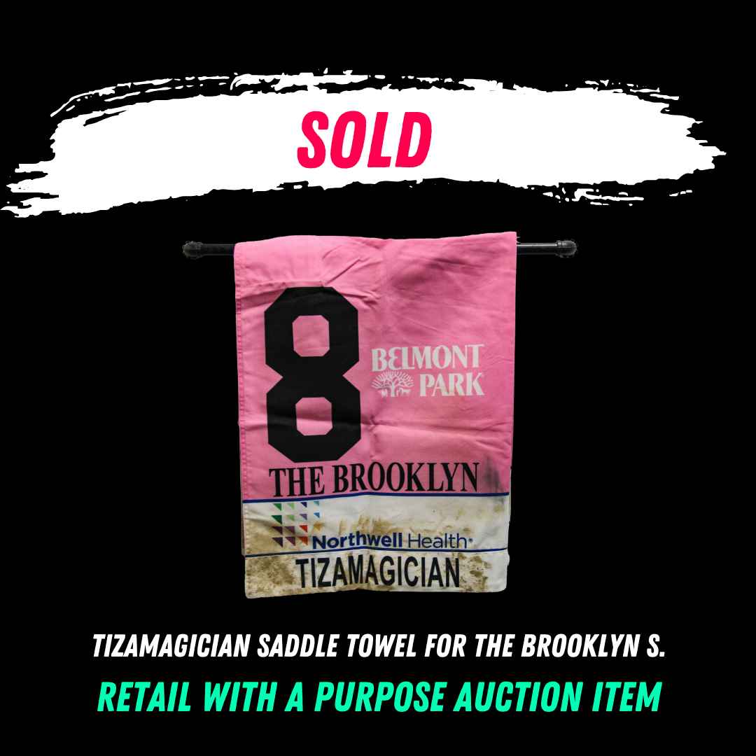 Tizamagician Saddle Towel for the Brooklyn Stakes