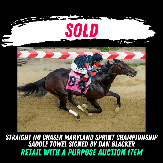 Straight No Chaser Maryland Sprint Saddle Towel Autographed by Dan Blacker