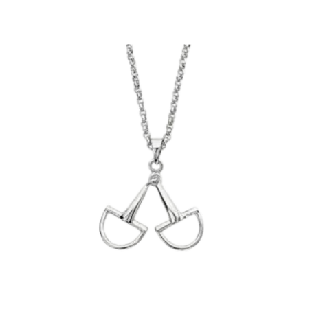 Sterling Silver Necklace w/ Snaffle Bit Pendant