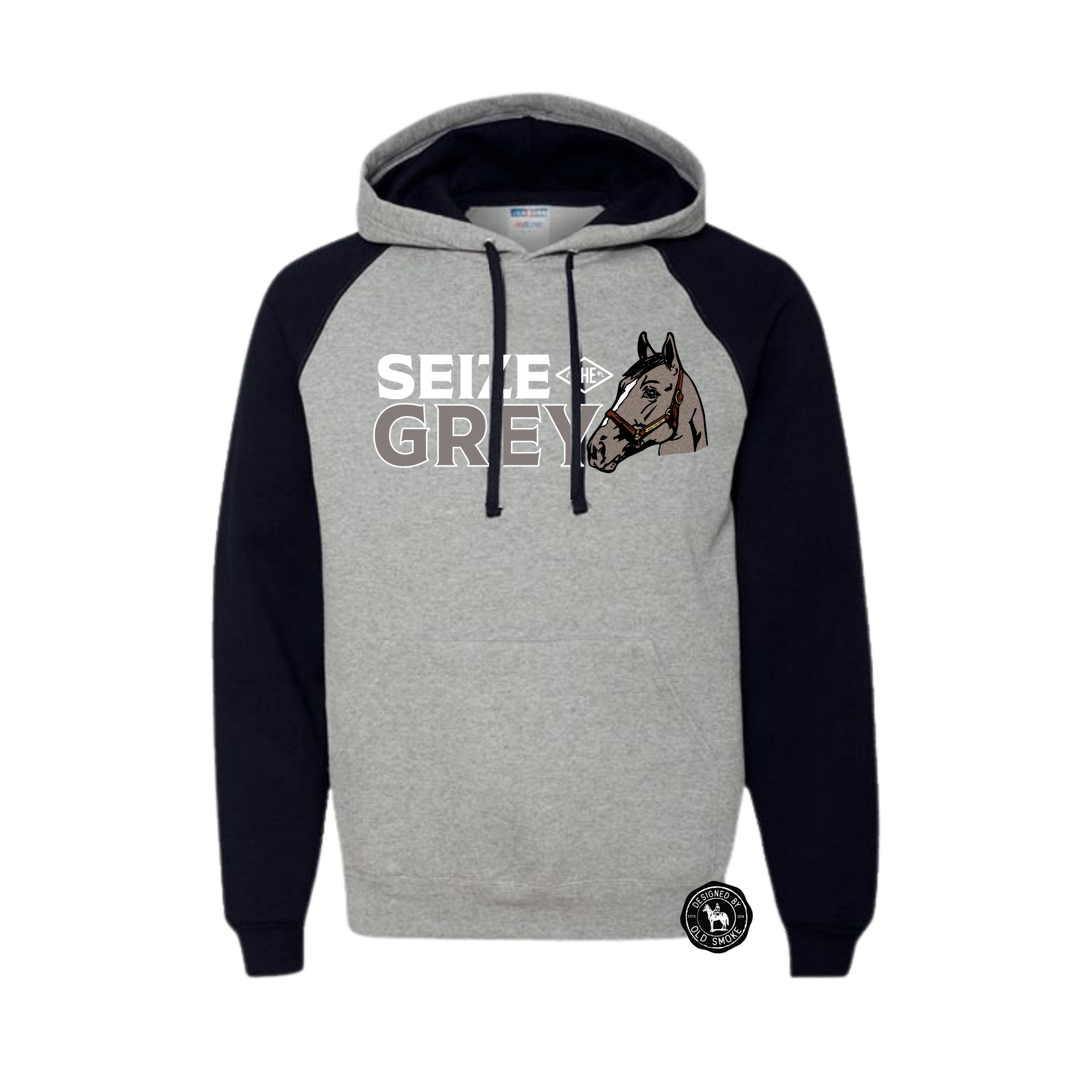 Seize the Grey Men's Raglan Hooded Sweatshirt