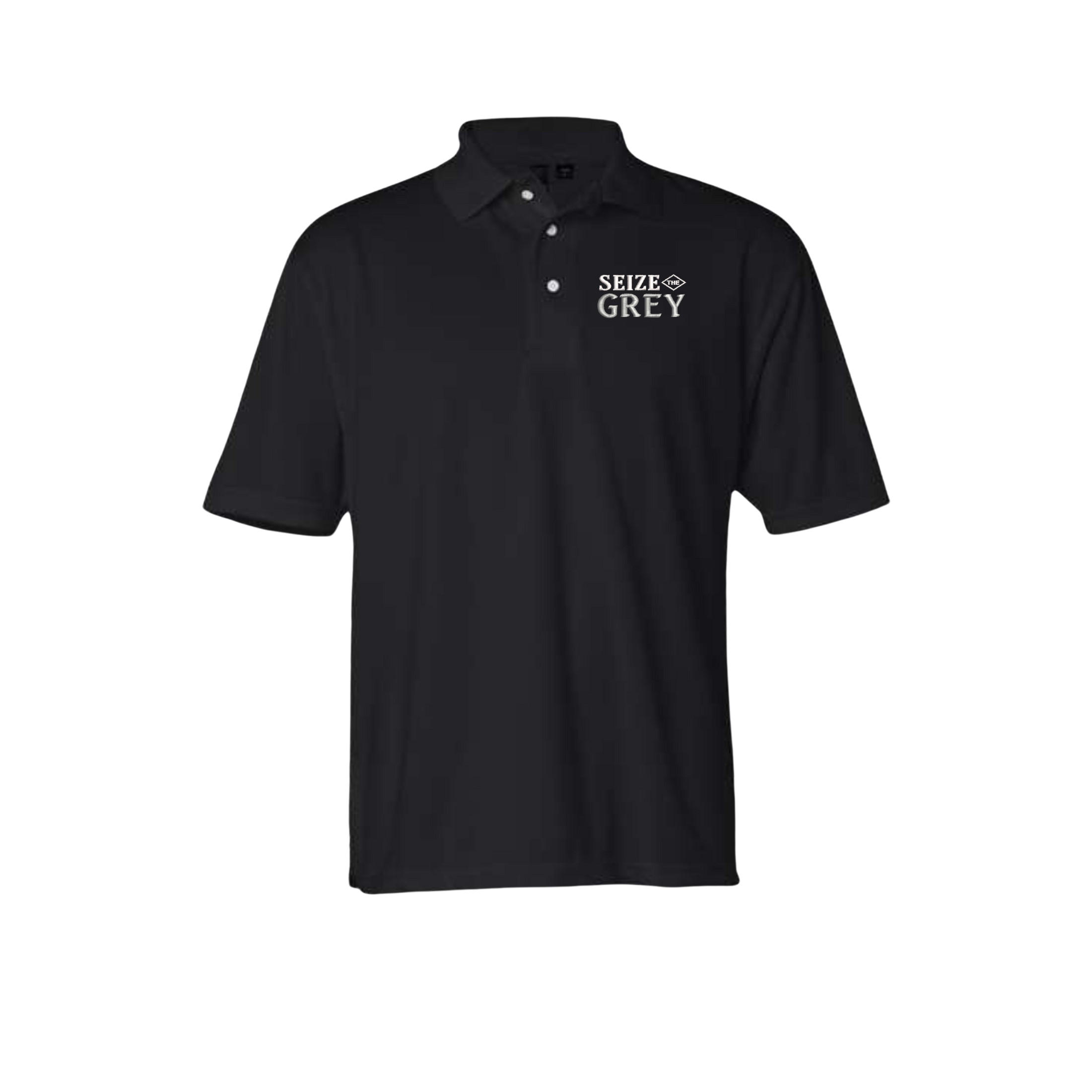 Seize the Grey Men's Embroidered Polo Shirt