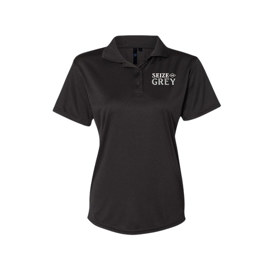 Seize the Grey Women's Embroidered Polo Shirt