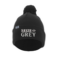 Load image into Gallery viewer, Seize the Grey Beanie with Pom-Pom
