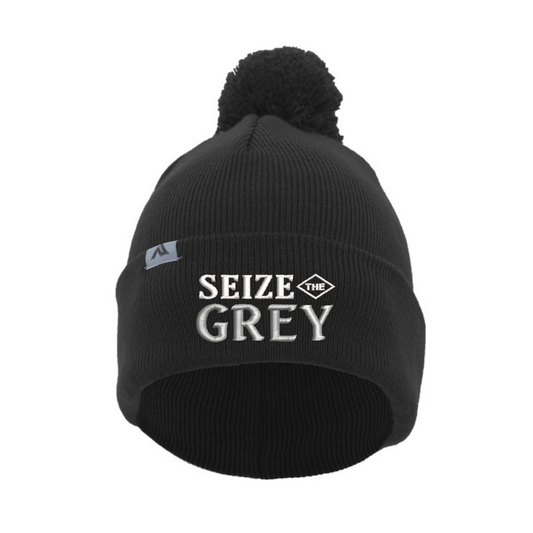 Seize the Grey Pom-Pom Beanie