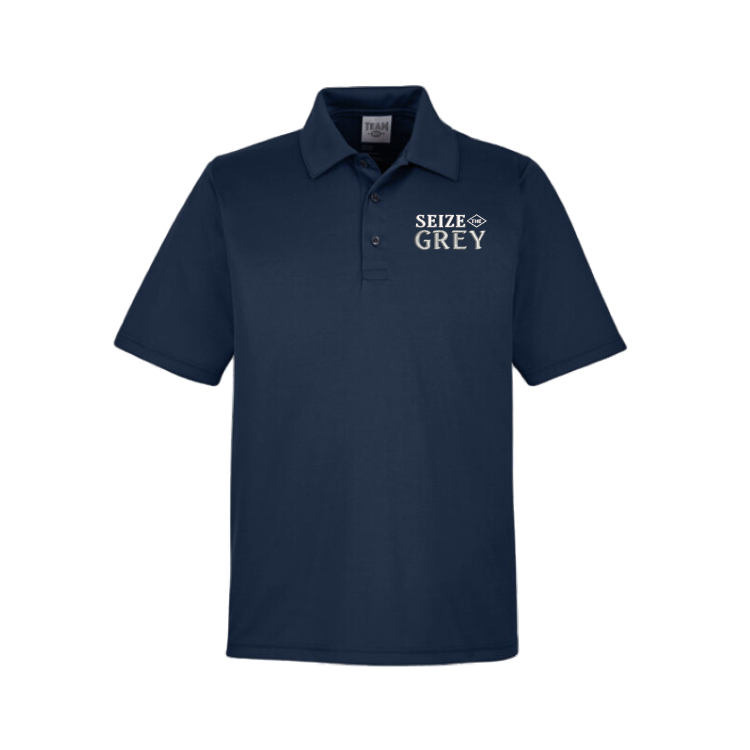 25% Off - Seize the Grey Men's Embroidered Polo Shirt