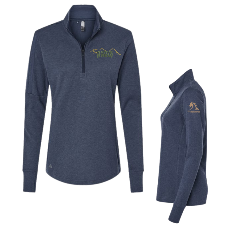 Native Brew - Adidas Women's 3-Stripes Quarter-Zip Sweater