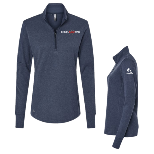 Shezawildone - Adidas Women's 3-Stripes Quarter-Zip Sweater