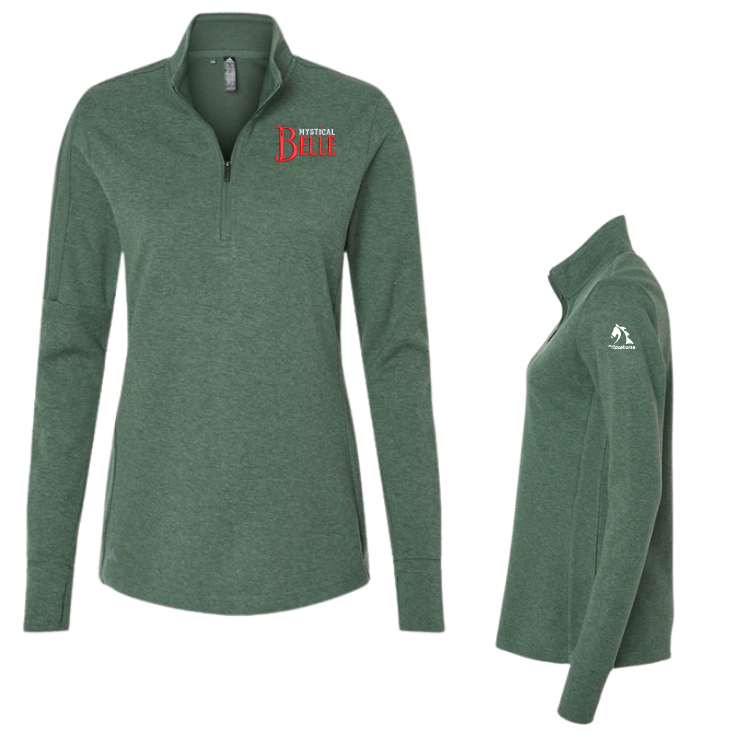 Mystical Belle - Adidas Women's 3-Stripes Quarter-Zip Sweater