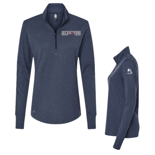 Elevated - Adidas Women's 3-Stripes Quarter-Zip Sweater