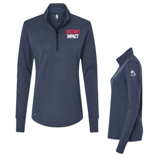 Instant Impact - Adidas Women's 3-Stripes Quarter-Zip Sweater