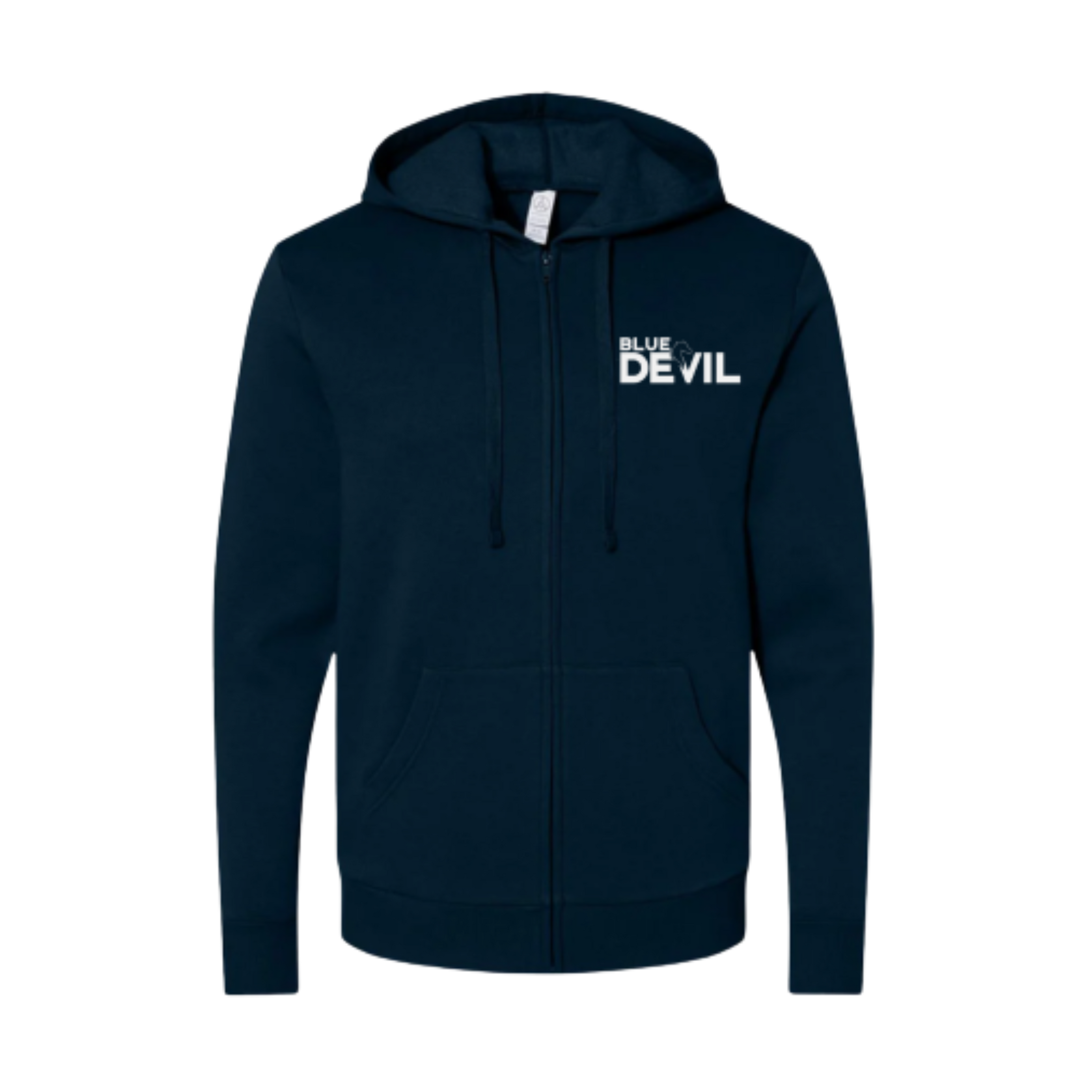 25% OFF - Blue Devil Unisex Embroidered Fleece Zip Hoodie